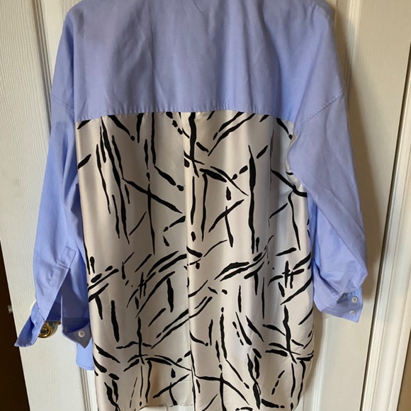 Zara mixed media oversize shirt nwt small - Picture 2 of 3